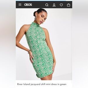 River Island jacquard shift mini dress